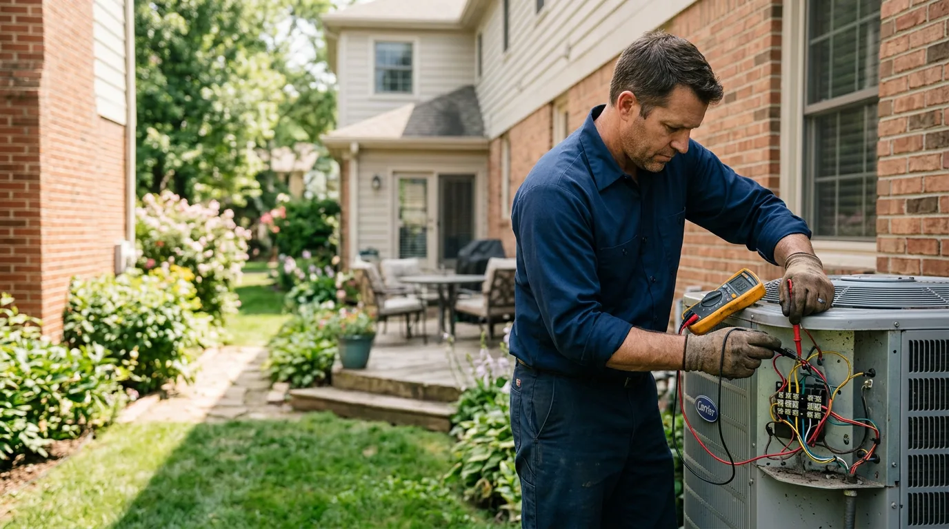 HVAC technician working near Dornsife, PA